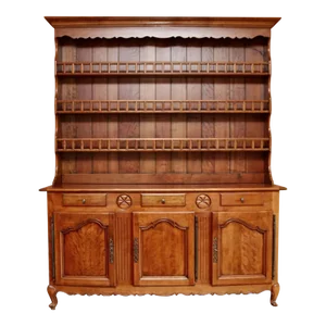 Burton Ching Ltd. French Provincial Buffet Sideboard With Hutch Top
