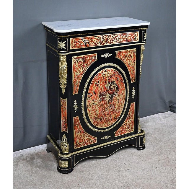 Mid-19th Century Napoleon III Boulle Marquetry Console Table For Sale - Image 3 of 18