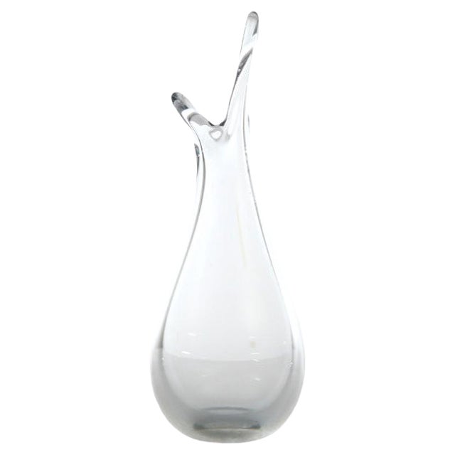 Scandinavian Glass Vase by Per Lütken for Holmegaard Glasværk, 1950s For Sale