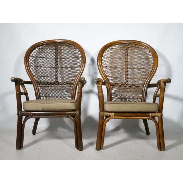 Set of Spanish Rattan Armchairs, 1970s For Sale - Image 13 of 13