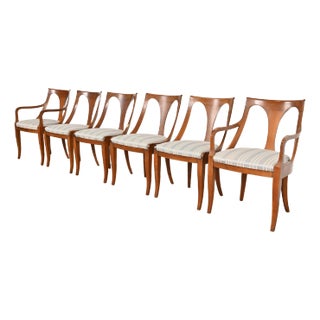 Kindel Furniture Regency Cherry Wood Dining Chairs, Set of Six For Sale
