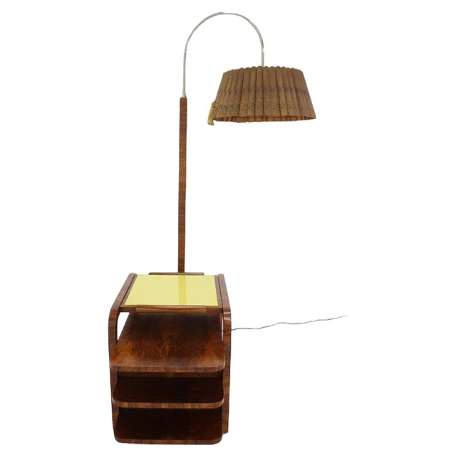 Large Art Deco Floor Lamp, Former Czechoslovakia, 1930s For Sale