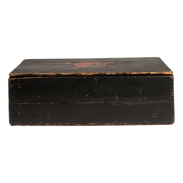 19th Century France Black Wood Box For Sale