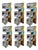 1960s Italian Sciolari Murano Glass Cubes & Brass Sconces - Set of Six For Sale
