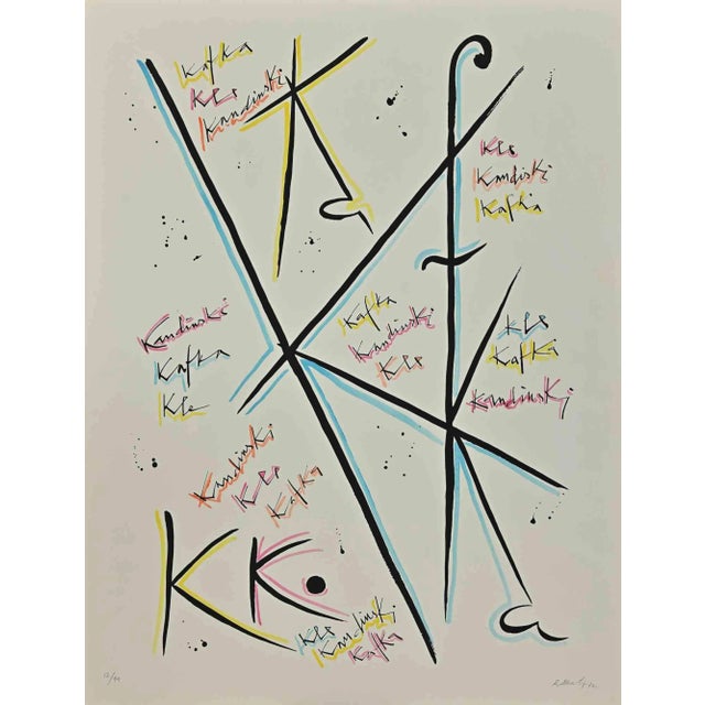 Rafael Alberti, Letter K, Lithograph, 1972 For Sale
