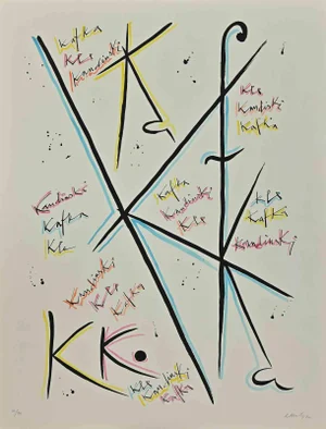 Rafael Alberti, Letter K, Lithograph, 1972