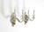 Two beautiful hand-painted mid-century modern porcelain wall lamps. made by the saxon porcelain manufactory...