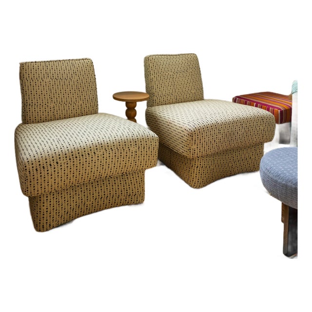 Pair of Wda Home Modern Armless Chairs For Sale