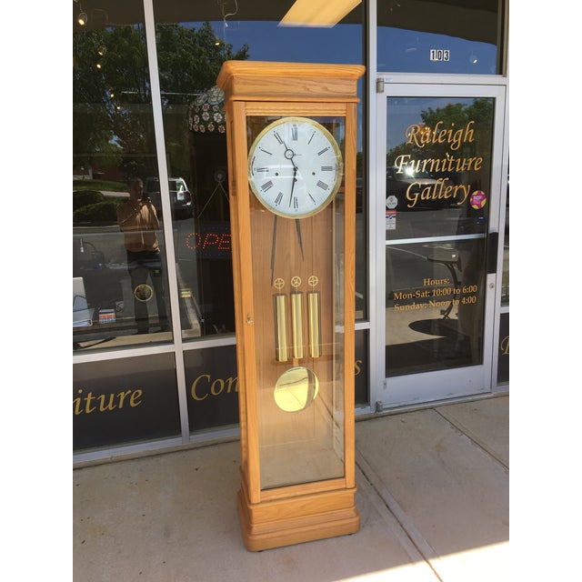Howard Miller Oak Grandfather Clock Chairish