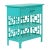 Coastal Sobe End Table - Turquoise For Sale - Image 3 of 3