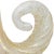 Glass Murano Seguso Vintage 1950s Gold Flecks Opalescent White Italian Art Glass Cornucopia Sculptural Vase For Sale - Image 7 of 7