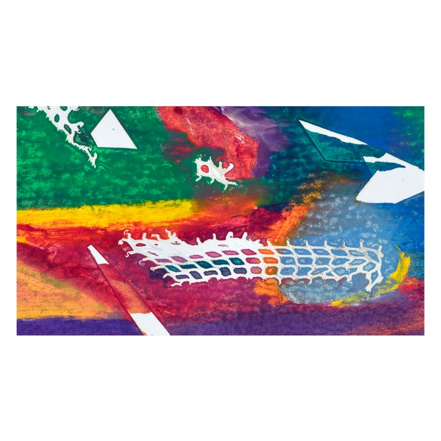 Abstract Expressionism Multi Colored Grid Abstract by Les Anderson For Sale - Image 3 of 4