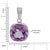 Cushion Cut Dainty Amethyst Charm in 925 Sterling Silver For Sale - Image 9 of 12