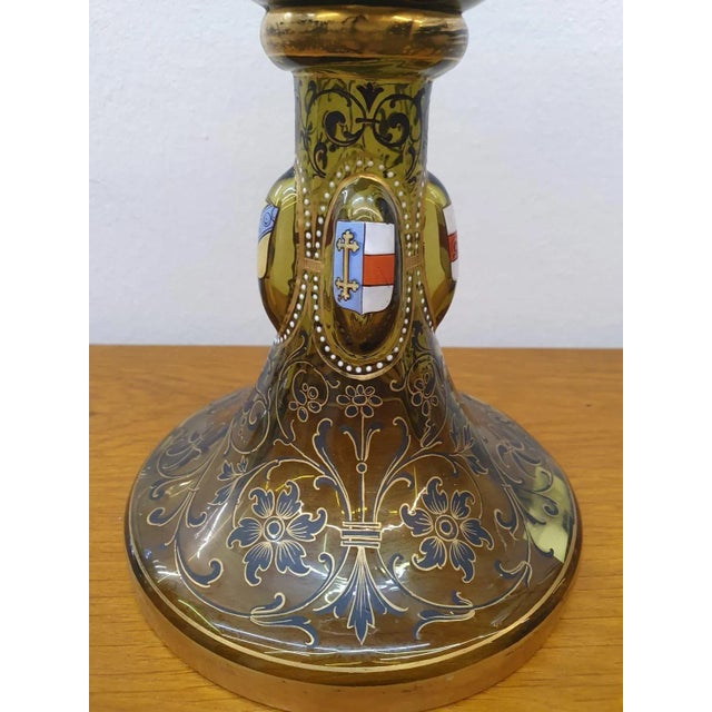 Boho Chic Large Glass Goblet from Bohemia, 1880s For Sale - Image 3 of 16