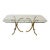 Vintage Mid-Century Modern Brass & Glass Dining Table | Milo Baughman Style, 1980s For Sale
