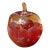Hand Blown Cranberry Art Glass Apple Paperweight For Sale
