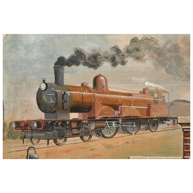 Painting of the North Station signed Mr. Vaillant This piece is designed in the style of the selected designer and/or...