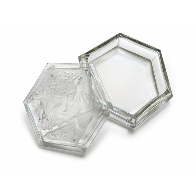 Glass Art Deco Crystal Candy Dish, 1950s For Sale - Image 7 of 7