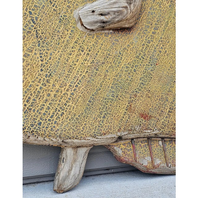 Early 20th Century Antique American North Carolina Coastal Bait Shop Advertising Fish Sign For Sale - Image 5 of 11