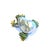 Bochic “Orient” Vintage White Sea Pearl & Emeralds Ring Set In 18K Gold & Silver For Sale - Image 4 of 10
