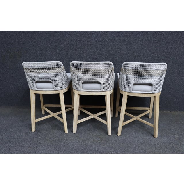 Set of 3 Essentials for Living Woven Counter Stools For Sale - Image 13 of 13