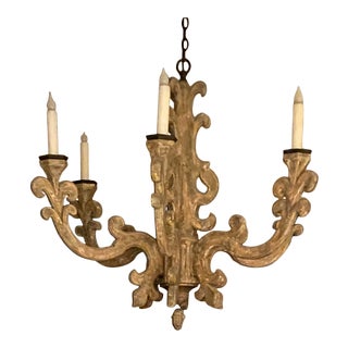 Distressed Wood Chandelier by Formations Lyon Chandelier by Formations For Sale