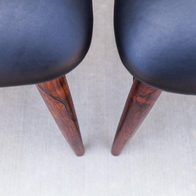 1960s Rare Danish Modern "Lis" Dining Chairs in Rosewood & Leather by Niels Koefoed For Sale - Image 14 of 18