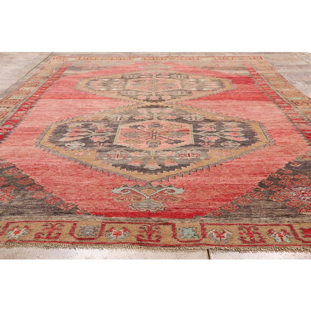 Vintage Turkish Kars Rug, 06'09 X 10'08 For Sale - Image 9 of 10