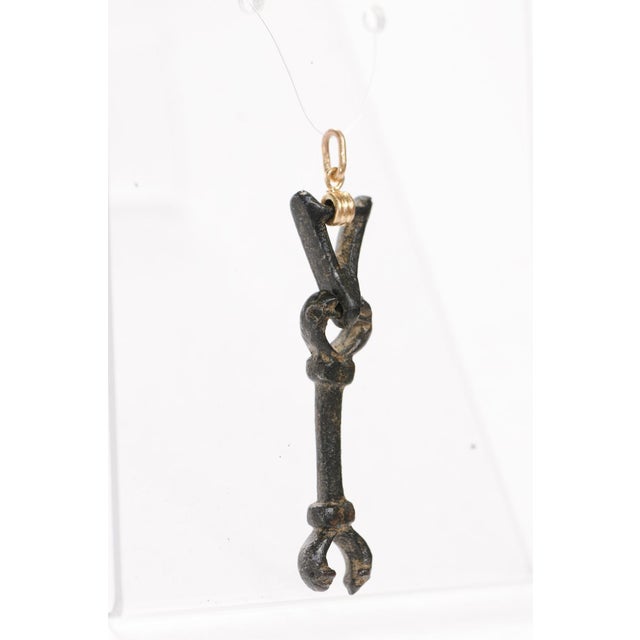 Metal Pincer-Like Roman Artifact Pendant For Sale - Image 7 of 12