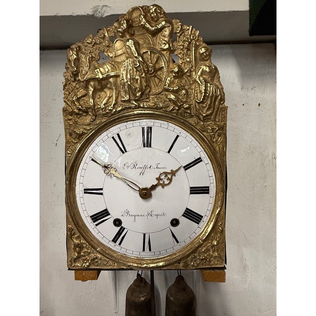 19th C. French Morbier Clock or Comtoise Mouvement For Sale - Image 11 of 13