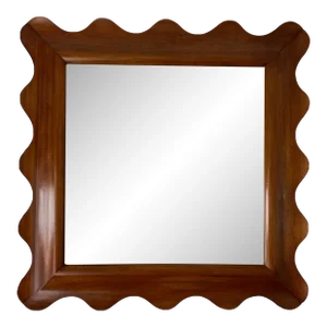 Wood Wave Mirror. Italy