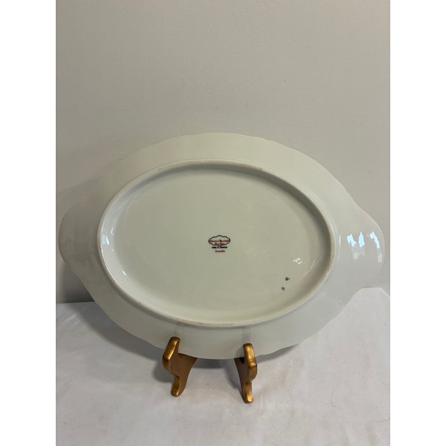Vintage Theodore Haviland “Annette” Porcelain Handled Oval Serving Platter For Sale - Image 11 of 11