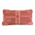 Lumbar Pillow Made from Vintage Turkish Red Kilim Rug With Velvet Back For Sale