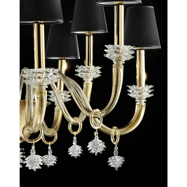 Venetian Rostrato Murano Glass Chandelier by Simoeng for Simoeng For Sale - Image 4 of 7