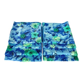 Mid-Century Floral Dinner Napkins - Set of 8 For Sale