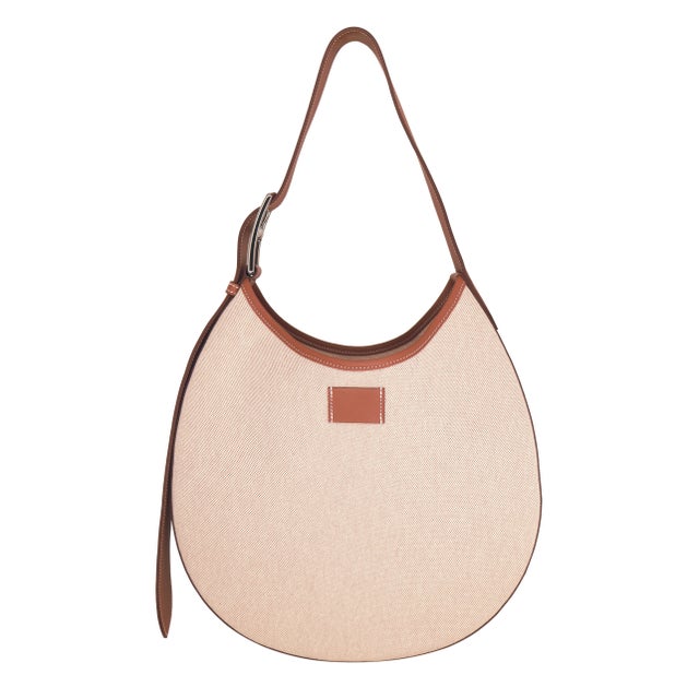 Hermès Hermès Limited Edition Toile and Gold Swift Leather Arçon Shoulder Bag, 2023. For Sale - Image 4 of 10