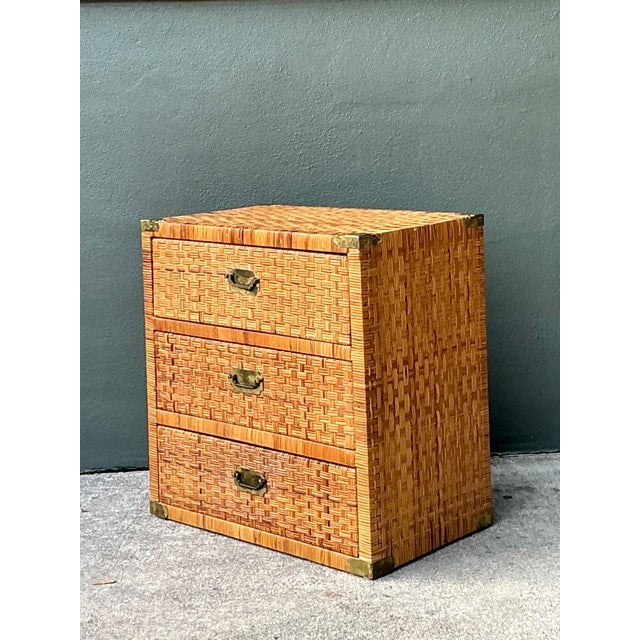 Vintage Woven Rattan Chest of Drawers For Sale - Image 4 of 11