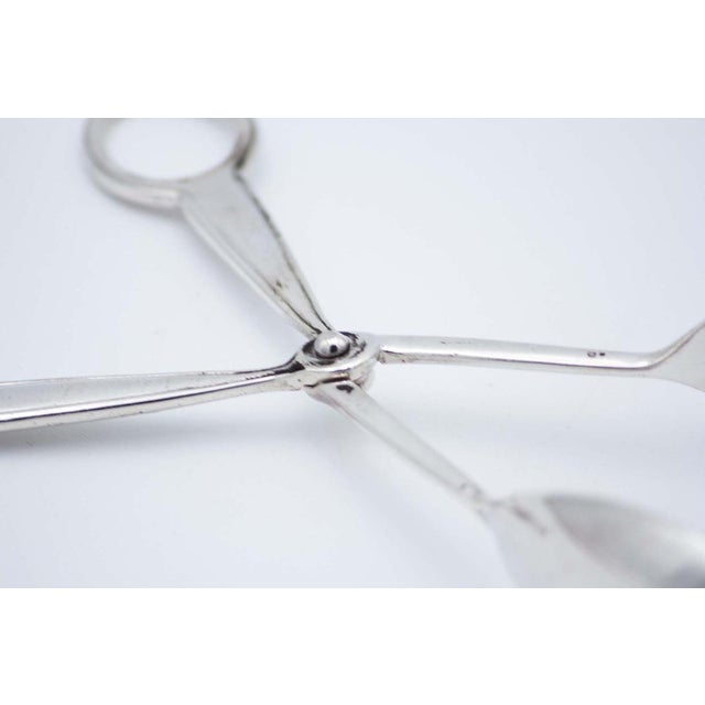 Vintage Silver Salad Tongs For Sale - Image 3 of 4