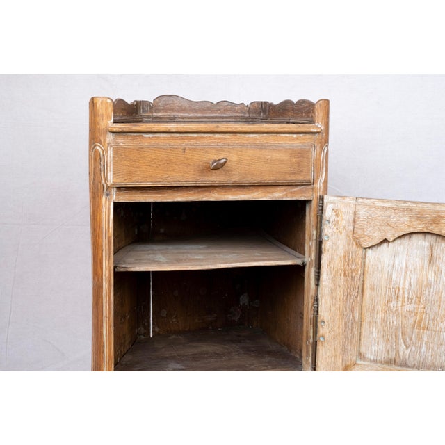Wood Small Antique French Corner Cabinet For Sale - Image 7 of 14