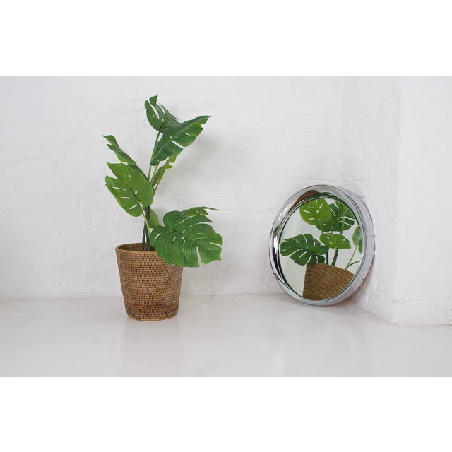 Kinetic Round Chrome-Plated Steel Mirror, 1970s For Sale - Image 4 of 6