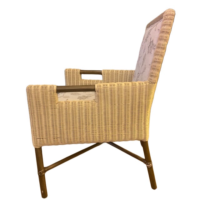 McGuire Woven Bamboo Rattan and Hardwood Armchairs (Pair) For Sale - Image 11 of 18