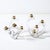 Metal Pair of Mid-Century Amorphic Crystal & Brass 4 Arm Candelabras Signed Schneider For Sale - Image 7 of 15