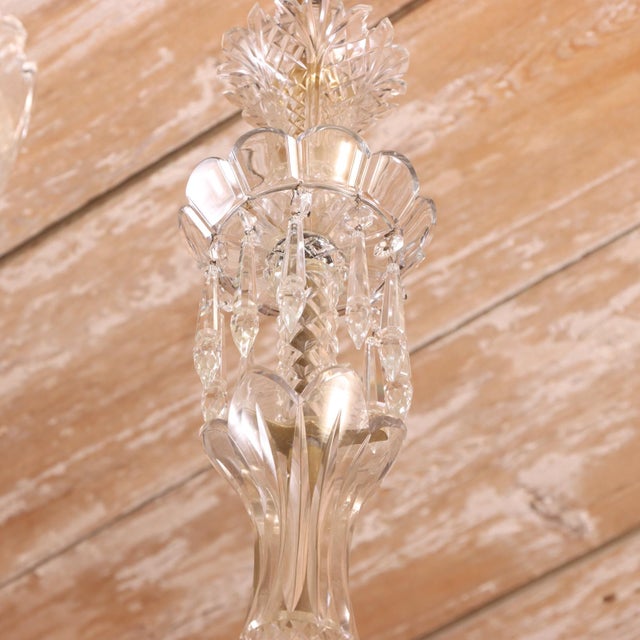 Brass An Osler Style Cut Crystal Six-Arm Chandelier, C. 1900. For Sale - Image 8 of 10