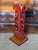 American Folk Art Red Painted Wood Chain Link Whimsy For Sale - Image 15 of 15