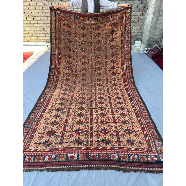 Antique Camel Serab Hand-Knotted Wool Rug - 9'10" X 5'4" For Sale - Image 9 of 12