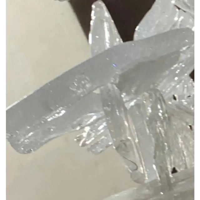 An amazing white frosted murano glass chandelier designed and manufactured in Italy in the Seventies. It's composed by a...