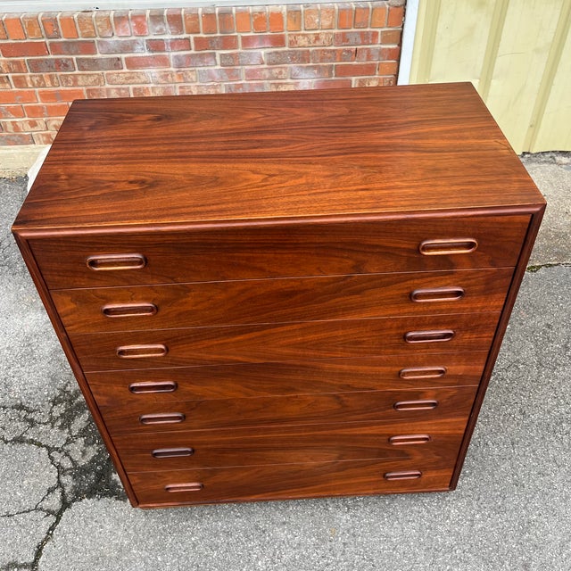 Mid 20th Century Founders Modern Walnut Chest of Drawers For Sale - Image 13 of 14