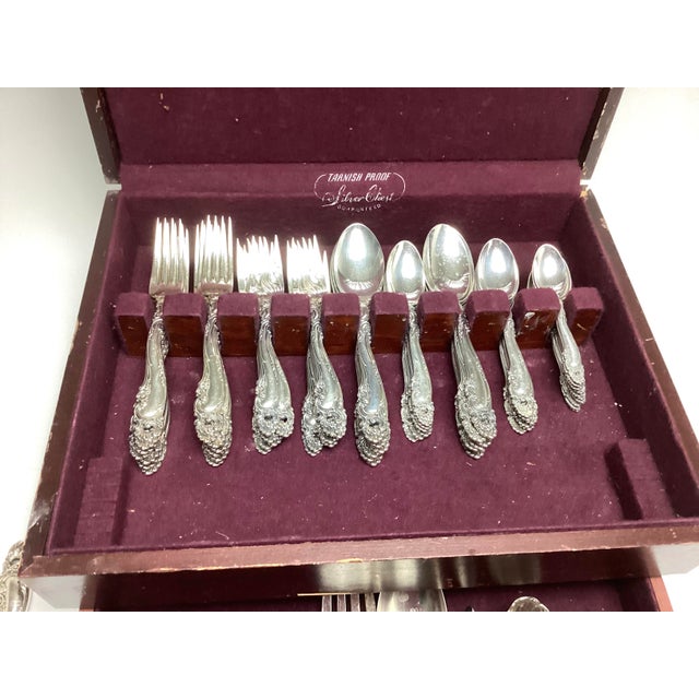 Decor by Gorham – Sterling Silver Flatware Set for 12 (75 Pieces) with Box Beautiful 75-piece sterling silver flatware set...