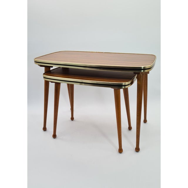 Mid-Century Modern Vintage Nesting Tables, 1960s, Set of 2 For Sale - Image 3 of 10