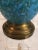 Mid-Century Modern 1960s Large Mid-Century Turquoise Lamp For Sale - Image 3 of 9